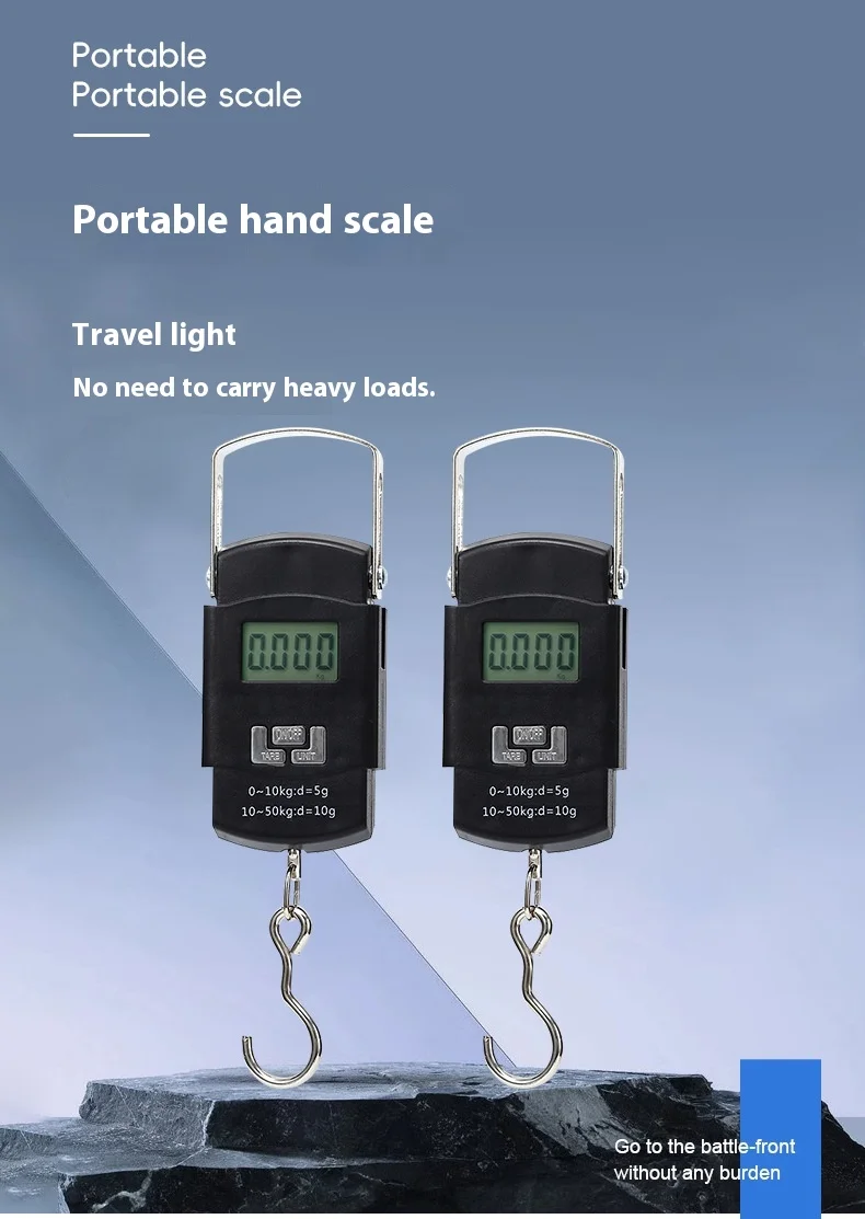 Portable High-Accuracy Rechargeable Handheld Electronic Scale with Hook Lightweight Compact Size for Easy Transport
Portable High-Accuracy Rechargeable Handheld Electronic Scale with Hook Lightweight Compact Size for Easy Transport