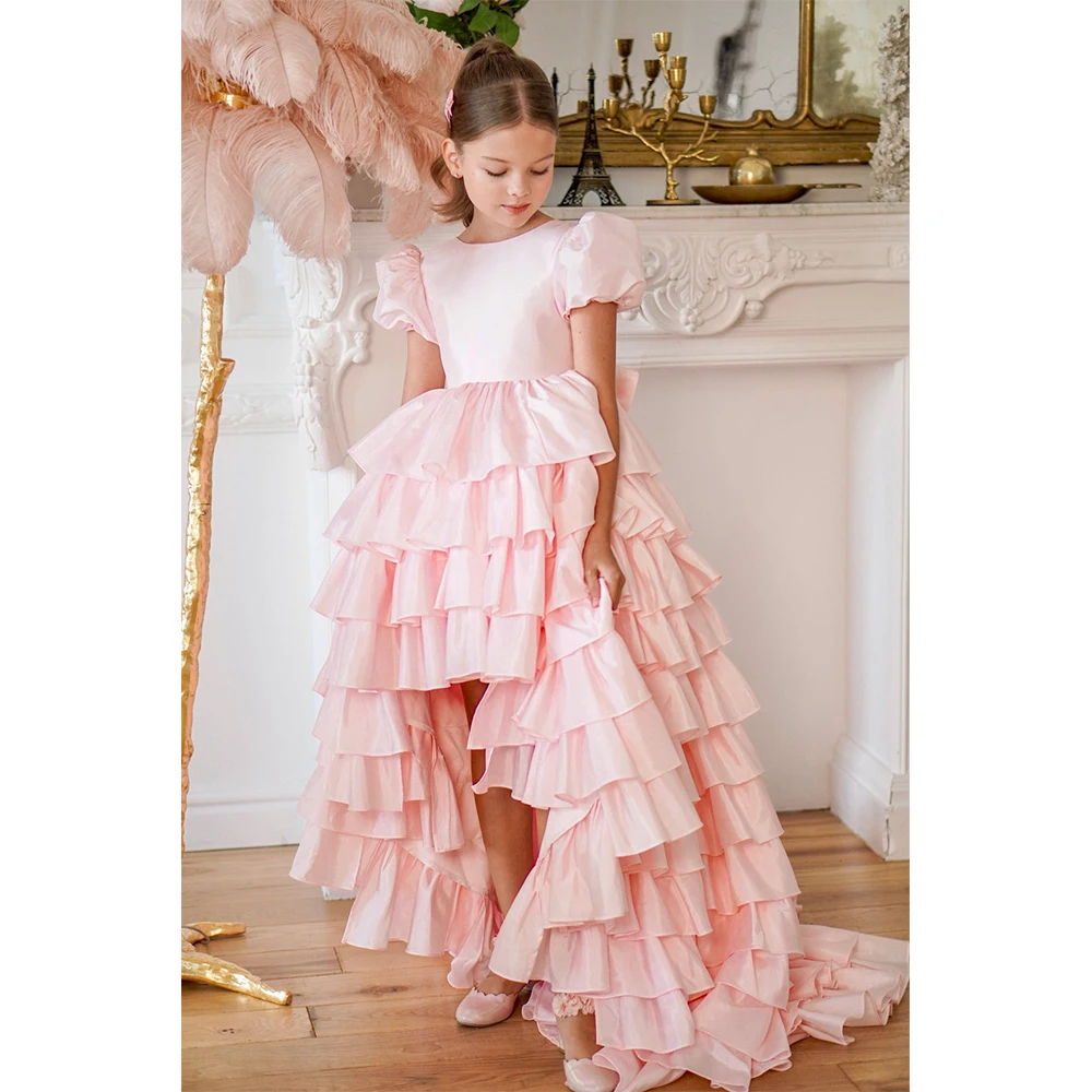 MVOZEIN Pink Flower Girl Dresses Layers High-Low Princess Dress Short Sleeves Cute Baby Girl Gown First Communion Dress
MVOZEIN Pink Flower Girl Dresses Layers High-Low Princess Dress Short Sleeves Cute Baby Girl Gown First Communion Dress