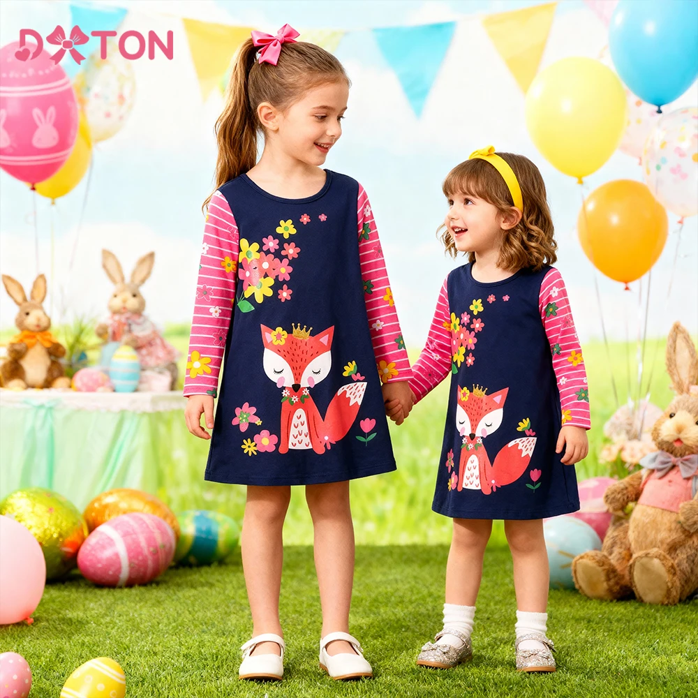 DXTON Baby Girls Winter Dresses Squirrel Printed Children Daily Dress Striped Floral Cotton Toddler Casual Dress Kids Clothing
DXTON Baby Girls Winter Dresses Squirrel Printed Children Daily Dress Striped Floral Cotton Toddler Casual Dress Kids Clothing