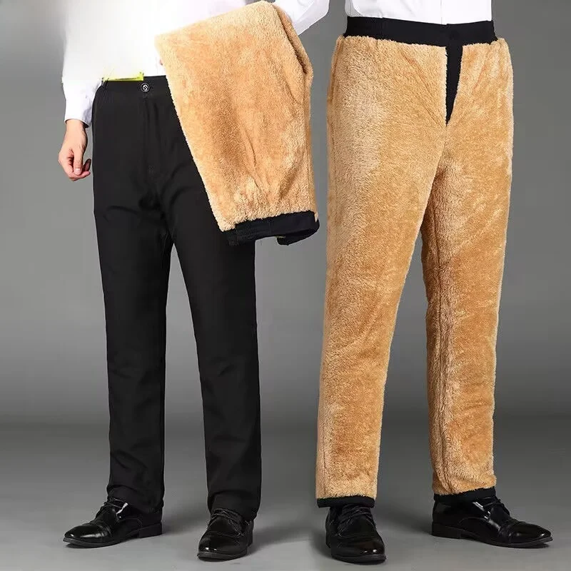 Thiened Fce Anti-Cold Men's Cotton Pants Long Term Wear Waterproof Busin Casual Sle Mid-aged Men's Long Trousers
Thiened Fce Anti-Cold Men's Cotton Pants Long Term Wear Waterproof Busin Casual Sle Mid-aged Men's Long Trousers