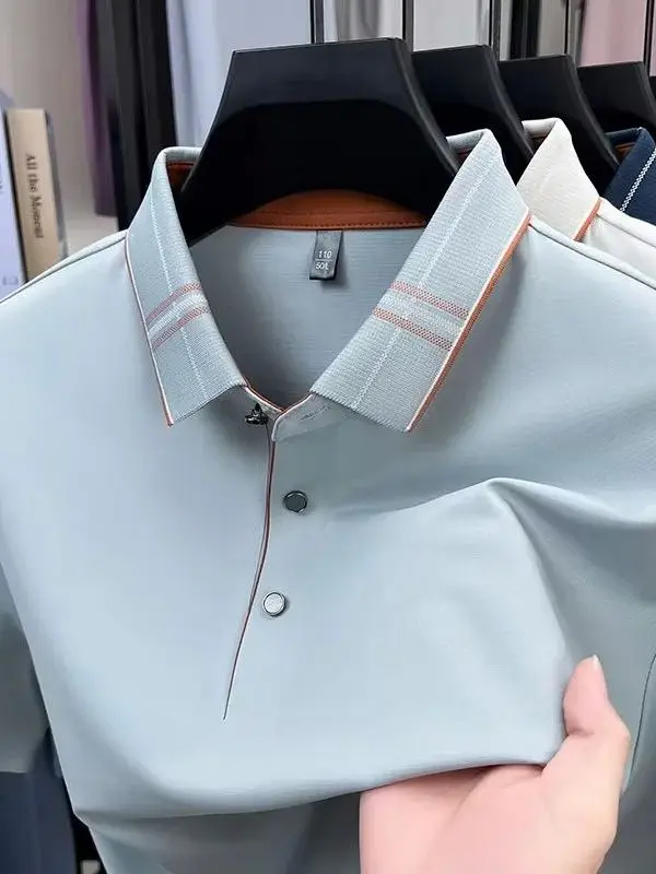 Light Luxury Men's ort Sve irt Summer Faion Ice Si Stand Fit ort T-irt Youth Trend Flip Collar No Brand Regis...
Light Luxury Men's ort Sve irt Summer Faion Ice Si Stand Fit ort T-irt Youth Trend Flip Collar No Brand Regis...