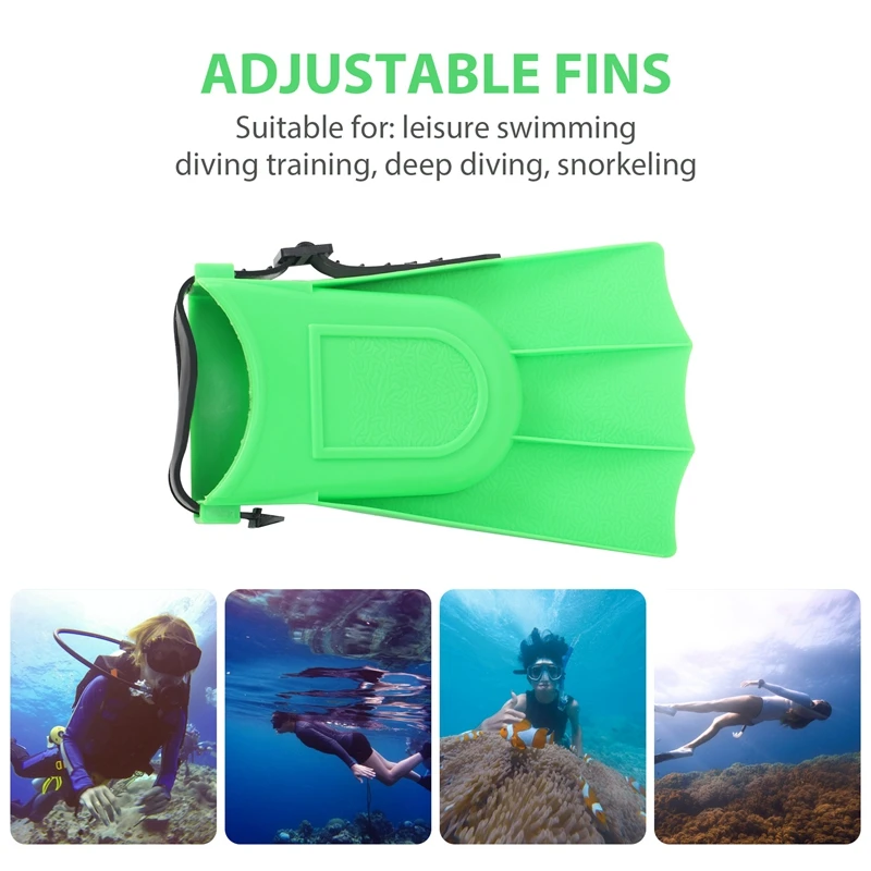 ABKG Pro Kids Adults Adjustable Fins Swimming Diving Swimming Fins - Green, S: 25-30
ABKG Pro Kids Adults Adjustable Fins Swimming Diving Swimming Fins - Green, S: 25-30