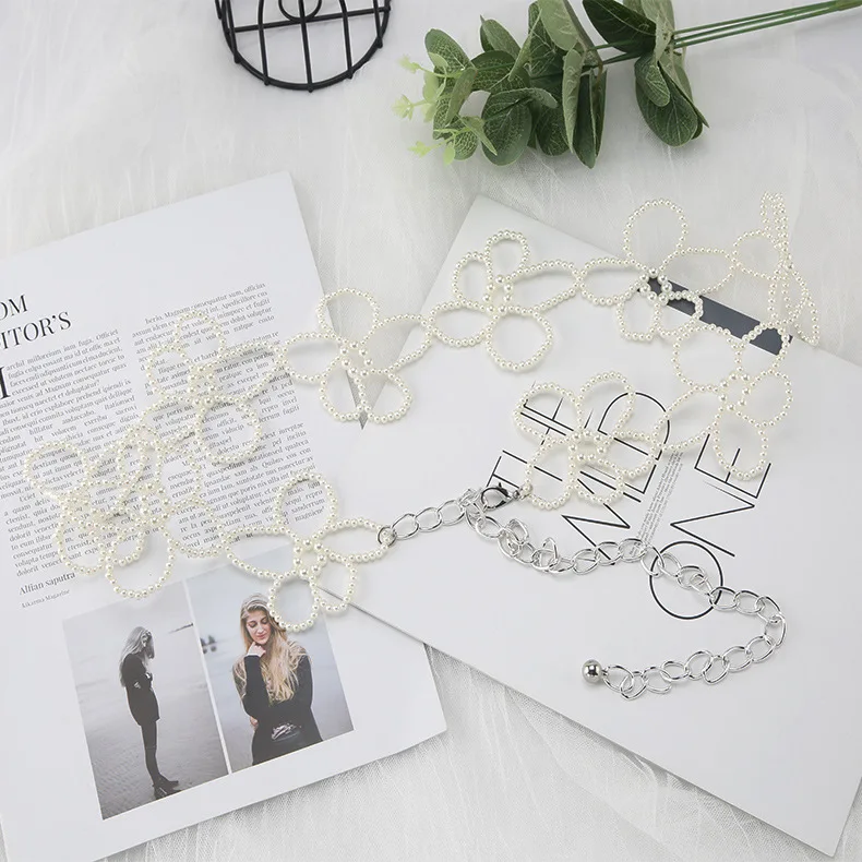 Flower Decorative Strap Pearl Waist Chain Women's Fashion Retro Literary Suit Dress JK Belt Elegant Belt for Women
Flower Decorative Strap Pearl Waist Chain Women's Fashion Retro Literary Suit Dress JK Belt Elegant Belt for Women