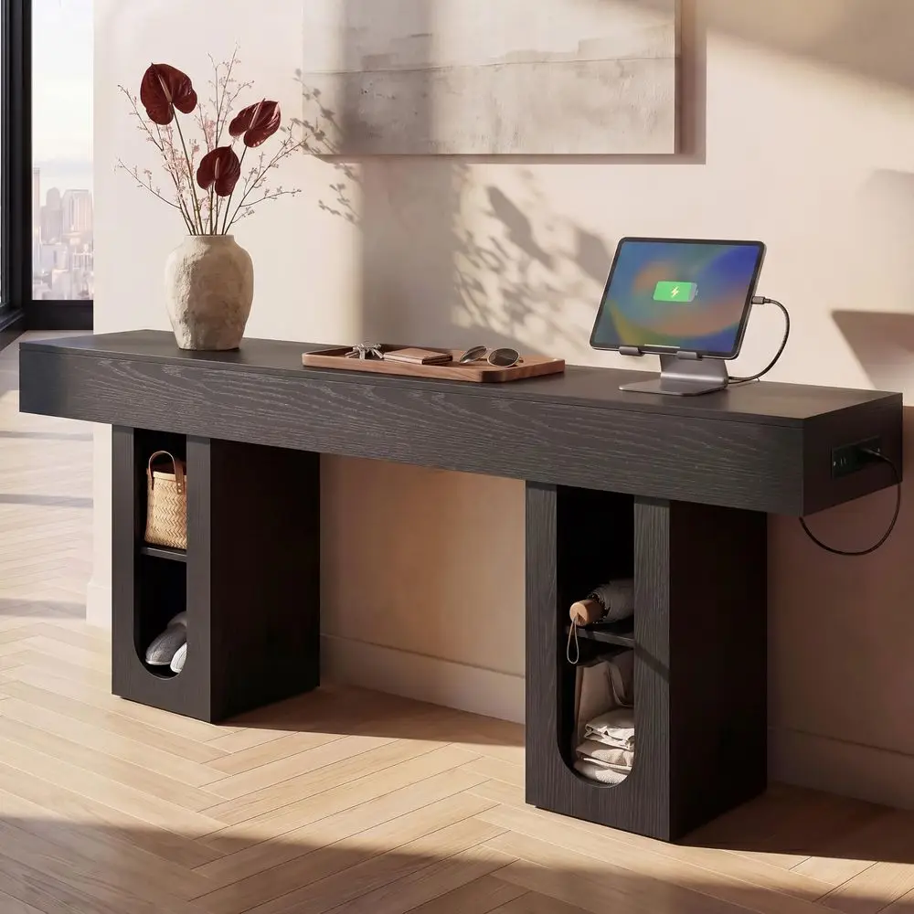 Long Console Table with Power Outlet Entryway Table with Storage amp Adjustable Shelf, Modern Sofa Table Behind Couch, Farmhous
Long Console Table with Power Outlet Entryway Table with Storage amp Adjustable Shelf, Modern Sofa Table Behind Couch, Farmhous