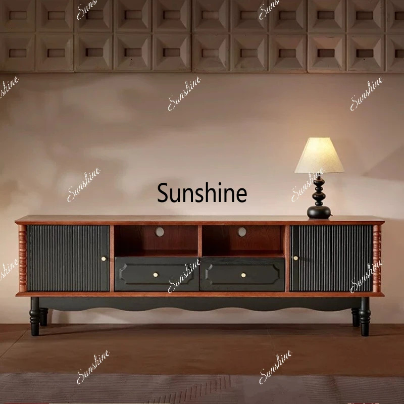 French retro solid wood TV cabinet antique living room locker storage floor cabinet
French retro solid wood TV cabinet antique living room locker storage floor cabinet