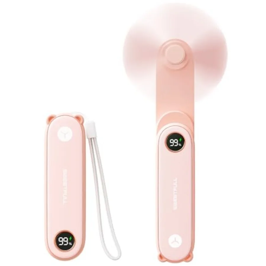 Portable Handheld Mini Fan with LED Display, 3-in-1 Personal Foldable USB Rechargeable Hand Held Fan and Flashlight for Travel,
Portable Handheld Mini Fan with LED Display, 3-in-1 Personal Foldable USB Rechargeable Hand Held Fan and Flashlight for Travel,
