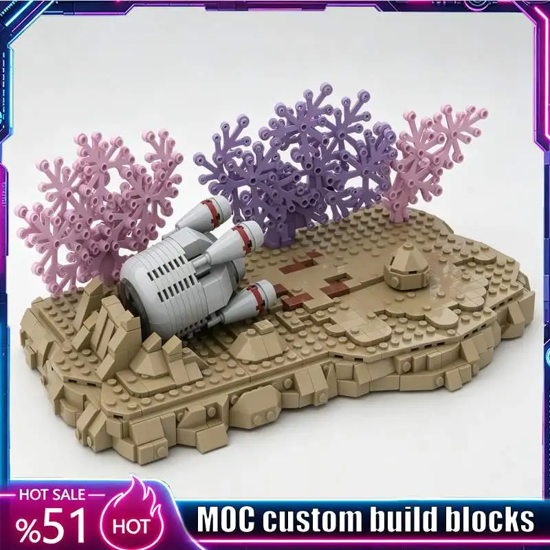 627PCS Wilderness Wrecked Space Pod Purple Floral Tree Diorama Blocks MOC Model DIY Assembly Scene Educational Toy Birthday Gift
627PCS Wilderness Wrecked Space Pod Purple Floral Tree Diorama Blocks MOC Model DIY Assembly Scene Educational Toy Birthday Gift