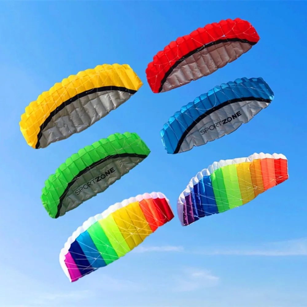 Easy to Fly Rainbow Umbrella Kite Double Power Dual Line Soft Kite 30 Meters Line Good Flying Parachute Kite Fun Sports
Easy to Fly Rainbow Umbrella Kite Double Power Dual Line Soft Kite 30 Meters Line Good Flying Parachute Kite Fun Sports