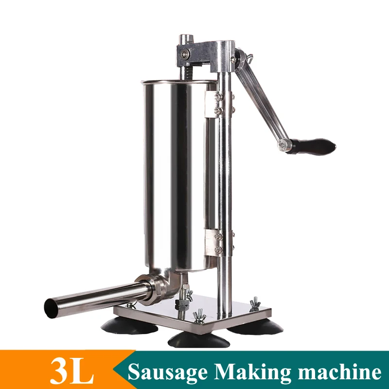 Hot Sale Household Sausage Filler Vertical Stainless Steel 3L Manual Sausage Stuffer with 4 Stuffing Tubes
Hot Sale Household Sausage Filler Vertical Stainless Steel 3L Manual Sausage Stuffer with 4 Stuffing Tubes