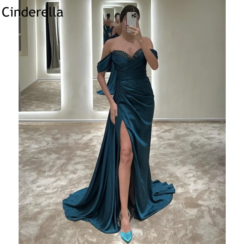 Shining Prom Dresses Crystal V-Neck Side Slit Mermaid Floor Length Silk Satin With Lace Up Back vestidos de fiesta de noche
Shining Prom Dresses Crystal V-Neck Side Slit Mermaid Floor Length Silk Satin With Lace Up Back vestidos de fiesta de noche