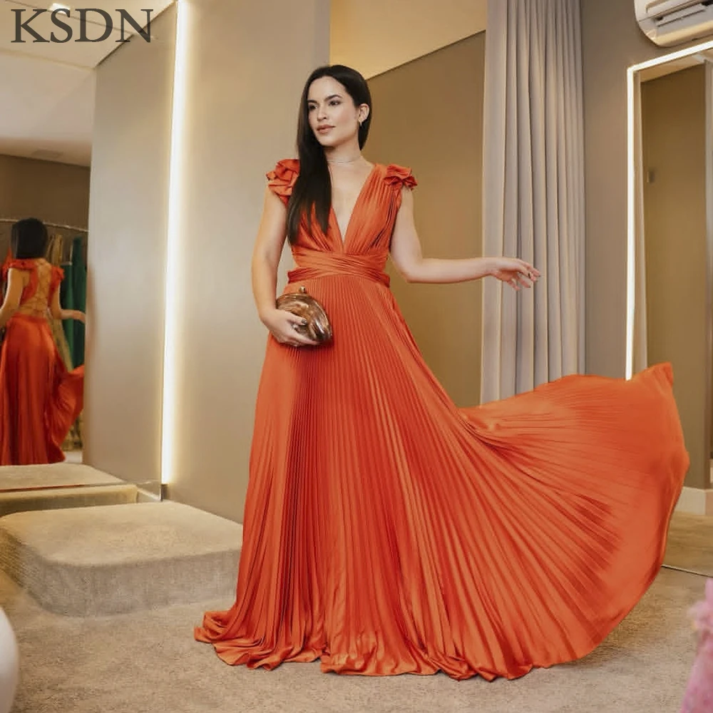 KSDN Элегантные вечерние платья с v-образным вырезом и открытой спиной на шнуровке, платье со шлейфом без рукавов, шифоновое роскошное длинное платье для выпускного вечера Vestidos
KSDN Элегантные вечерние платья с v-образным вырезом и открытой спиной на шнуровке, платье со шлейфом без рукавов, шифоновое роскошное длинное платье для выпускного вечера Vestidos