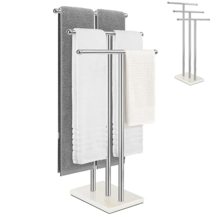 Standing Towel Rack with Marble Base, Free Standing Towel Racks for Bathroom, 40" Height Floor Towel Stand Holder for Bathroom
Standing Towel Rack with Marble Base, Free Standing Towel Racks for Bathroom, 40" Height Floor Towel Stand Holder for Bathroom