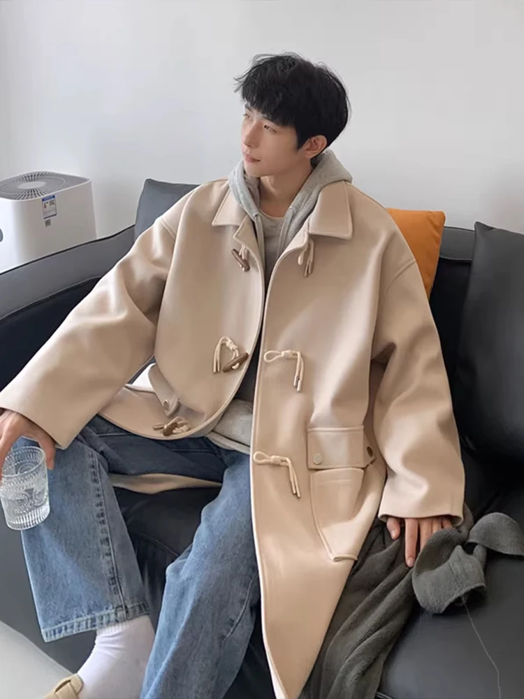 Корейское мужское шерстяное пальто средней длины для весны и осени, деловой стиль, ветровка, верхняя одежда премиум-класса с пуговицами до икр
Корейское мужское шерстяное пальто средней длины для весны и осени, деловой стиль, ветровка, верхняя одежда премиум-класса с пуговицами до икр