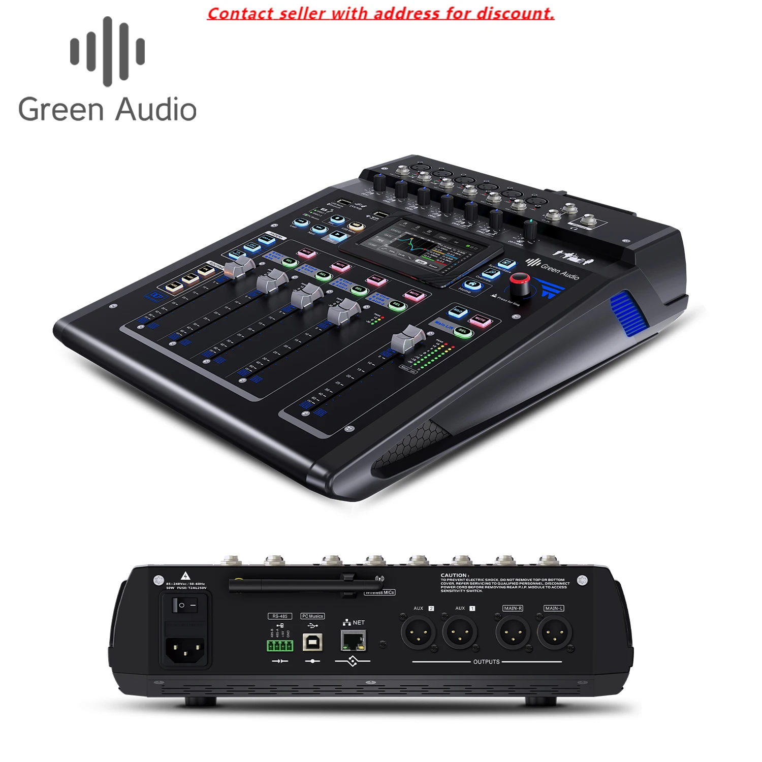 GAX-TQ10 Professional Dj Audio Mixer With DSP Effect Processor Digital Console With App Control Desk Live Sound
GAX-TQ10 Professional Dj Audio Mixer With DSP Effect Processor Digital Console With App Control Desk Live Sound