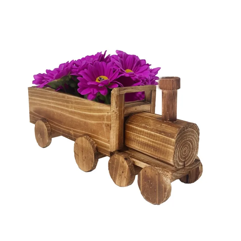 Cartoon personalized handmade flower pot train flower pot succulent breathable wood decoration
Cartoon personalized handmade flower pot train flower pot succulent breathable wood decoration