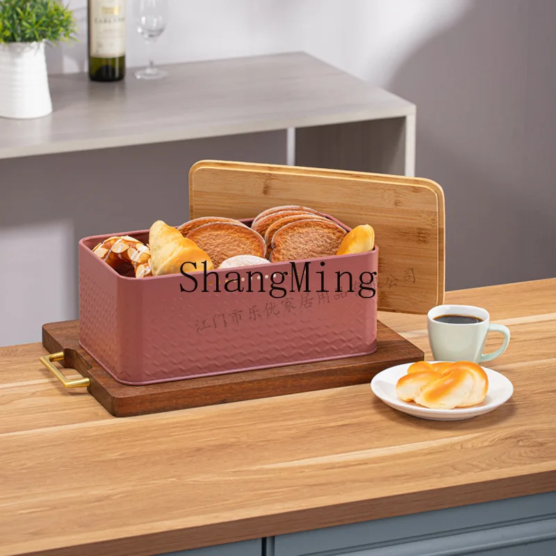 PYH square bamboo cover pattern bread box baking food grade storage tank simple metal breathable storage
PYH square bamboo cover pattern bread box baking food grade storage tank simple metal breathable storage