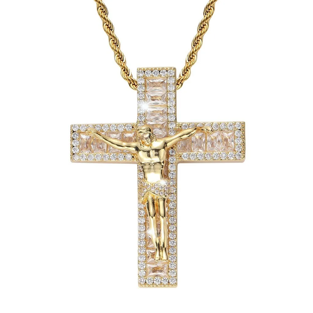Necklace Hip Hop Cross Pendant Copper Micro Set Zircon Hip Hop Pendant Personalized Men's Jewelry
Necklace Hip Hop Cross Pendant Copper Micro Set Zircon Hip Hop Pendant Personalized Men's Jewelry