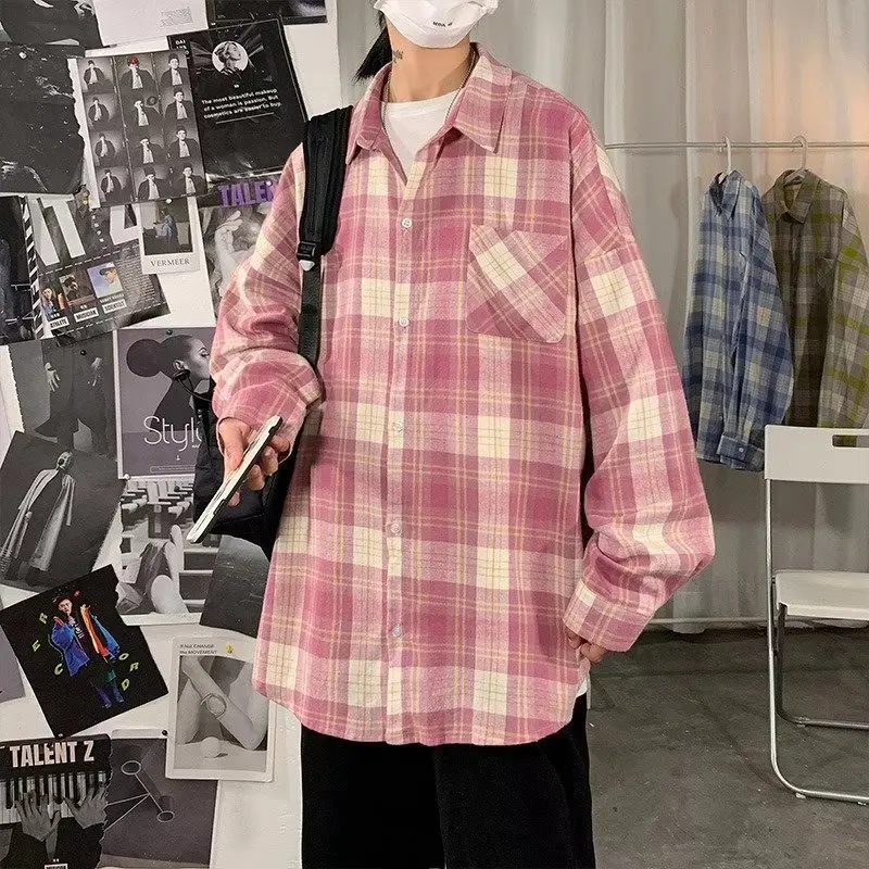 2024 Plaid Long Sleeve Shirts New Fashion Loose Streetwear Oversized Harajuku Shirt Korean Style Casual Blouses Unisex Fashion
2024 Plaid Long Sleeve Shirts New Fashion Loose Streetwear Oversized Harajuku Shirt Korean Style Casual Blouses Unisex Fashion