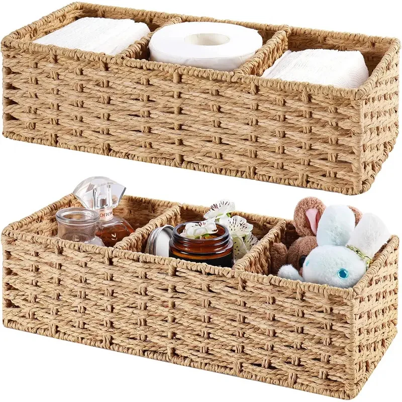 Hand-Woven Round Wicker Storage Baskets, 3-Section Paper Rope Organizer for Shelves, Toilet Paper & Bathroom Basket Set
Hand-Woven Round Wicker Storage Baskets, 3-Section Paper Rope Organizer for Shelves, Toilet Paper & Bathroom Basket Set