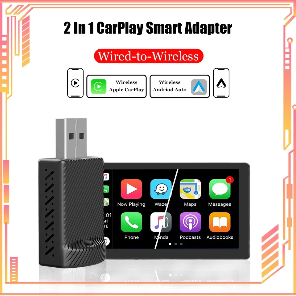 Mini CarPlay Box Apple CarPlay and Android Auto 2-in-1 Adapter Smart Car Navigation Box, Suitable for 98% of Cars Plug and Play
Mini CarPlay Box Apple CarPlay and Android Auto 2-in-1 Adapter Smart Car Navigation Box, Suitable for 98% of Cars Plug and Play