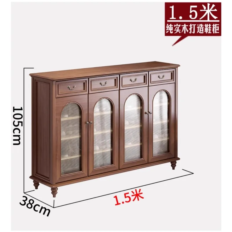 Pure solid wood American 1.8-1 1.5-1 meters 1.2 retro custom French entrance log door shoe cabinet home door
Pure solid wood American 1.8-1 1.5-1 meters 1.2 retro custom French entrance log door shoe cabinet home door