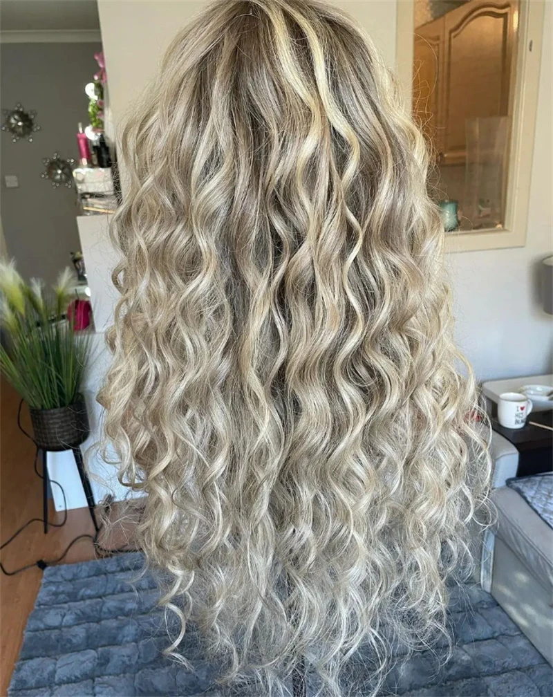 High quality synthetic wig Loose Curly Lace Front Wig Free Part High Density Lace Wigs Platinum Blonde White Wigs costume Women
High quality synthetic wig Loose Curly Lace Front Wig Free Part High Density Lace Wigs Platinum Blonde White Wigs costume Women