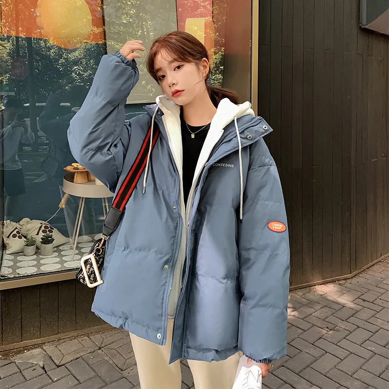 Women Short Parkas Coats Solid Jackets Hooded Drawstring Zipper Pocket Long Sleeves Thick Loose Streetwear Casual 2025 Winter
Women Short Parkas Coats Solid Jackets Hooded Drawstring Zipper Pocket Long Sleeves Thick Loose Streetwear Casual 2025 Winter