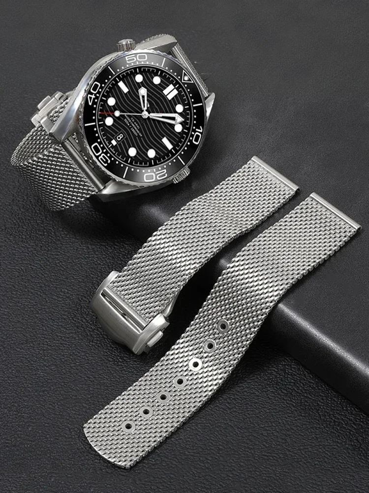 For Omega Solid Stainless Steel 20mm Haima 30 Observatory New Milan Mesh Belt with Tool Double Press Fold Buckle Watchband
For Omega Solid Stainless Steel 20mm Haima 30 Observatory New Milan Mesh Belt with Tool Double Press Fold Buckle Watchband