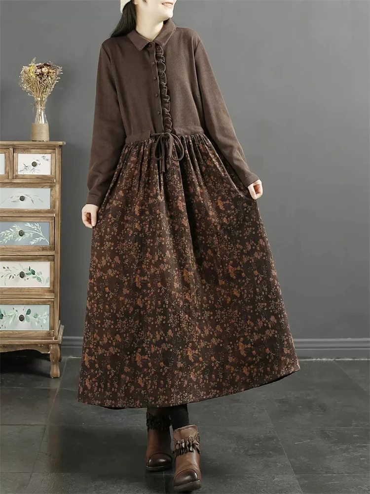 Autumn Cotton Long Sleeve Print Vintage Dresses For Women Spring Casual Loose Elegant Dress Office Lady Work Fashion Clothing
Autumn Cotton Long Sleeve Print Vintage Dresses For Women Spring Casual Loose Elegant Dress Office Lady Work Fashion Clothing
