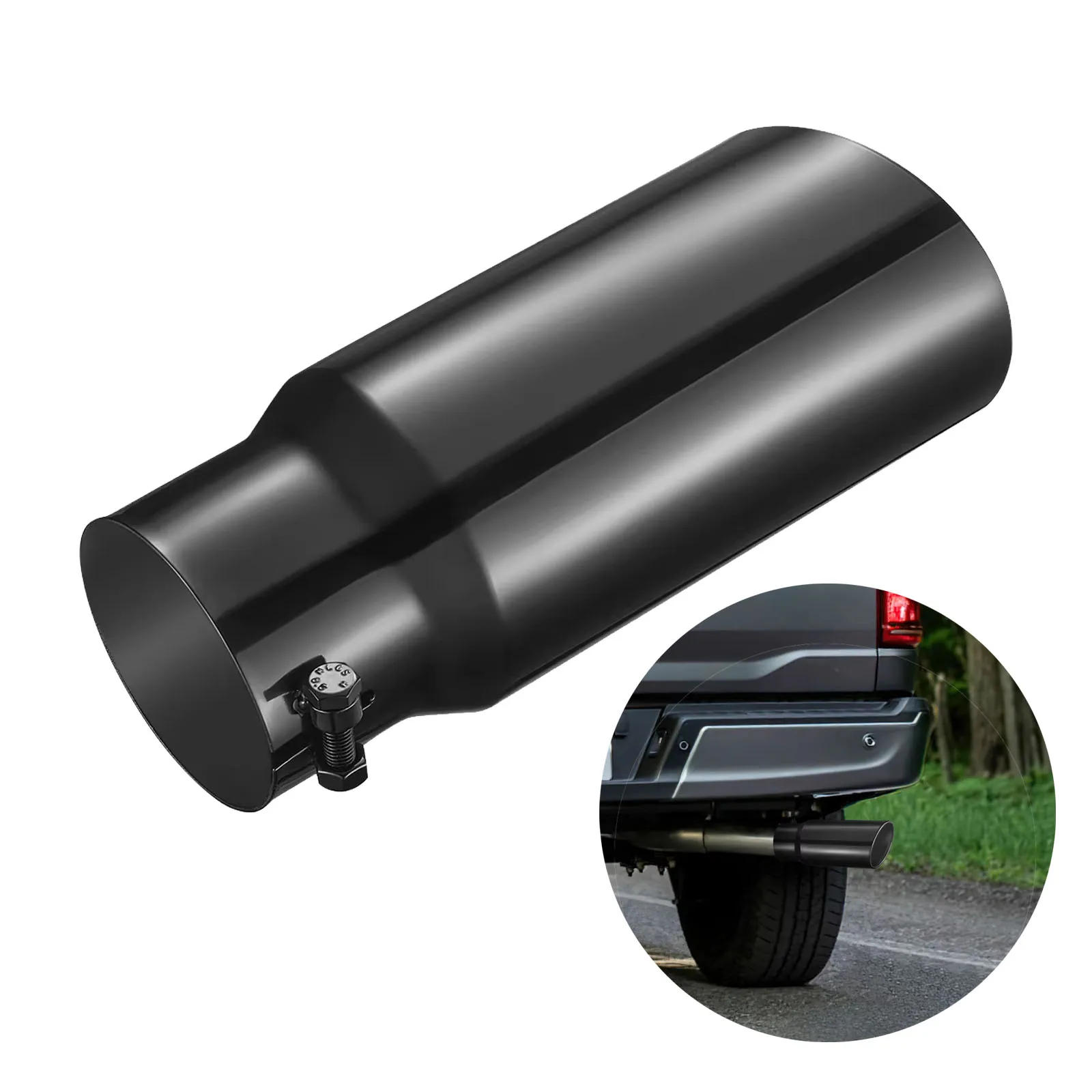 Car Exhaust Muffler Tip Pipe 4"/5" Inlet 5"/6" Outlet 12" Length Universal Stainless Steel Exhaust Tailpipe For Most Cars
Car Exhaust Muffler Tip Pipe 4"/5" Inlet 5"/6" Outlet 12" Length Universal Stainless Steel Exhaust Tailpipe For Most Cars