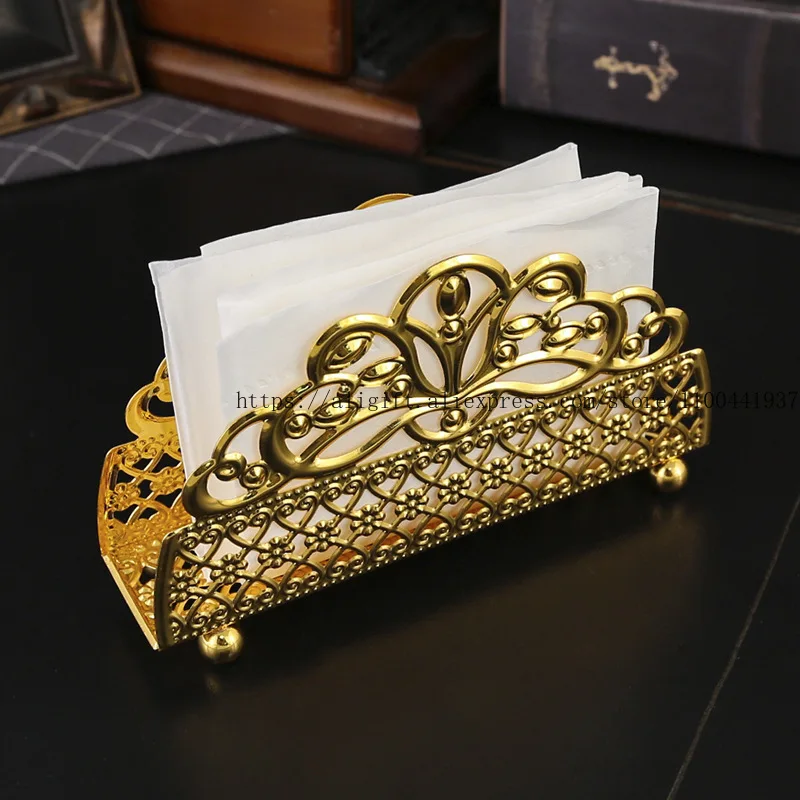 Golden Ironwork Tissue Rack Household Dining Room Countertop Standing Tissue Dining Table Handkerchief Rack
Golden Ironwork Tissue Rack Household Dining Room Countertop Standing Tissue Dining Table Handkerchief Rack