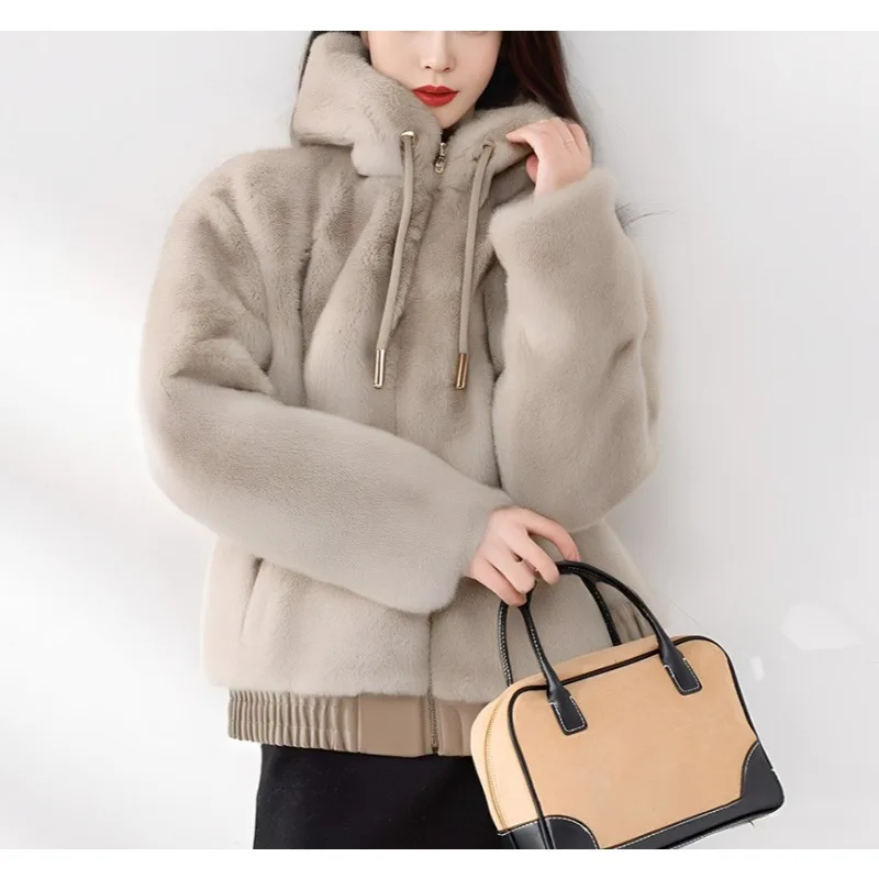 New Casual Hooded Plush Jacket Imitation Rabbit Fur Thickened Thermal Sweater Wearing Imitation Fur Women's Clothing
New Casual Hooded Plush Jacket Imitation Rabbit Fur Thickened Thermal Sweater Wearing Imitation Fur Women's Clothing