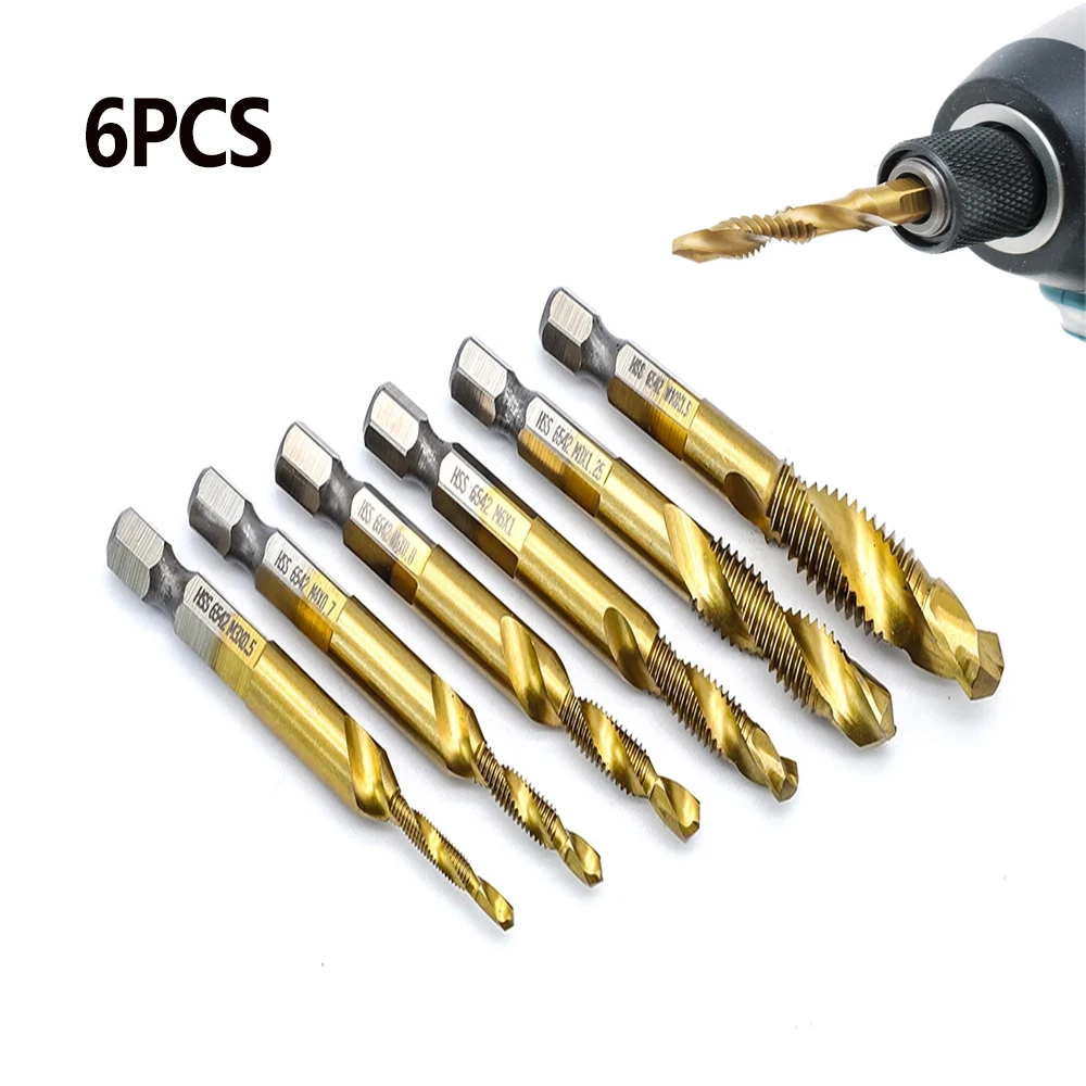 Набор из 6 высокоскоростных твердосплавных таппенов с титановым покрытием, шестигранный интегрированный сверло-резьбонарезной станок с инструментом для снятия фаски с отверстий
Набор из 6 высокоскоростных твердосплавных таппенов с титановым покрытием, шестигранный интегрированный сверло-резьбонарезной станок с инструментом для снятия фаски с отверстий