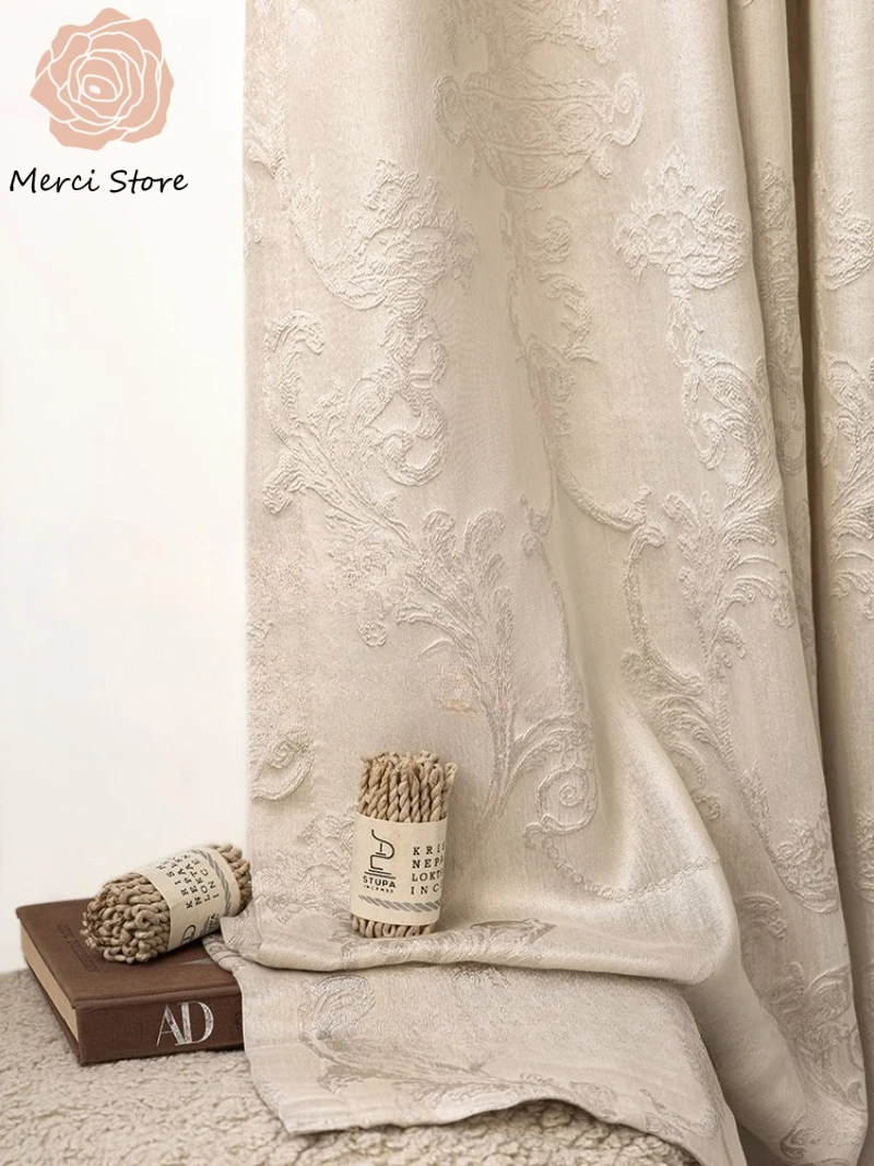 French Style Exquisite Relief Jacquard Curtain for Living Room High Elegant Sheer Light Filtering Window Screens Luxury Drapes
French Style Exquisite Relief Jacquard Curtain for Living Room High Elegant Sheer Light Filtering Window Screens Luxury Drapes