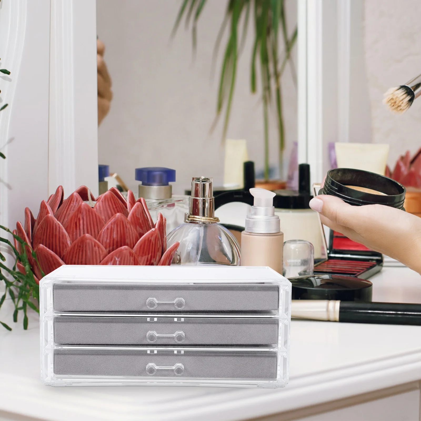 Jewelry Box Transparent Acrylic Drawer Desktop Jewelry Organizer Household Trinket Storage Multi-Function Display Case
Jewelry Box Transparent Acrylic Drawer Desktop Jewelry Organizer Household Trinket Storage Multi-Function Display Case