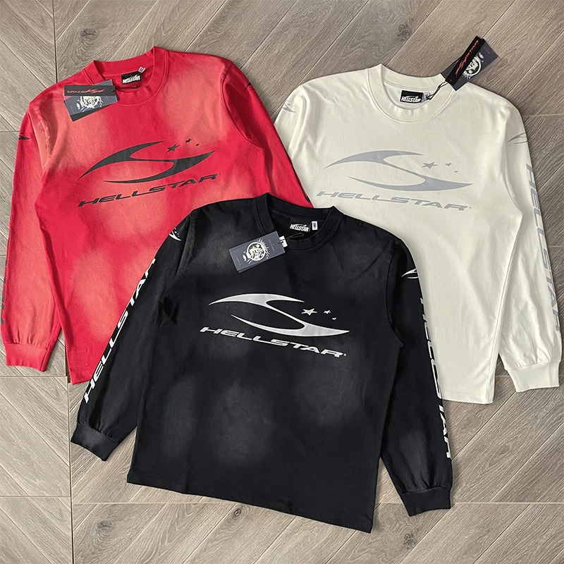Футболка Hellstar Studios с простым принтом, повседневная, с длинным рукавом, из хлопка, весна-осень, модная, с круглым вырезом, для молодежи
Футболка Hellstar Studios с простым принтом, повседневная, с длинным рукавом, из хлопка, весна-осень, модная, с круглым вырезом, для молодежи