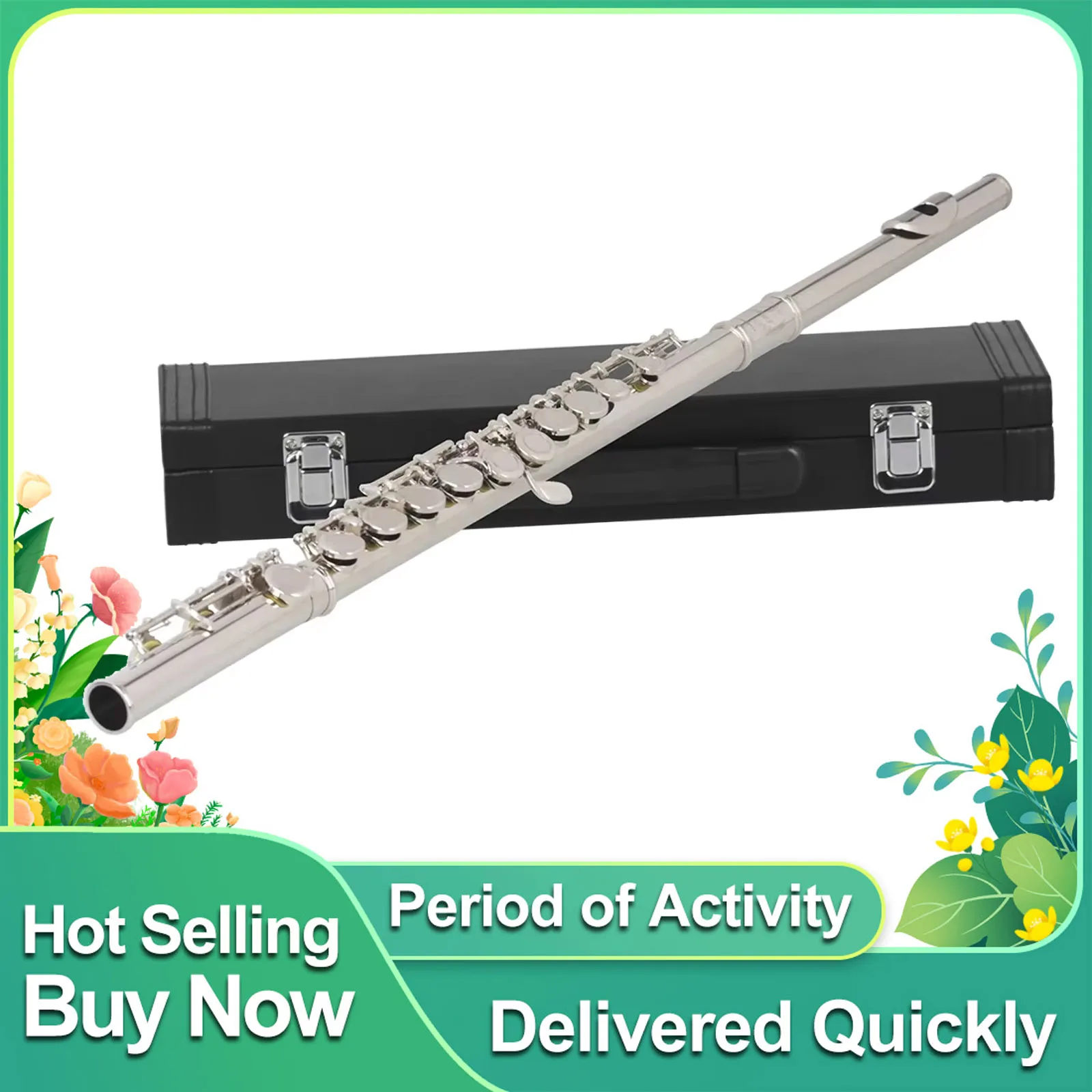 M MBAT 16 Holes C Key Flute With E Key Professional Woodwind Musical Instrument Closed Key Cupronickel Tube Flute Wth Bag
M MBAT 16 Holes C Key Flute With E Key Professional Woodwind Musical Instrument Closed Key Cupronickel Tube Flute Wth Bag