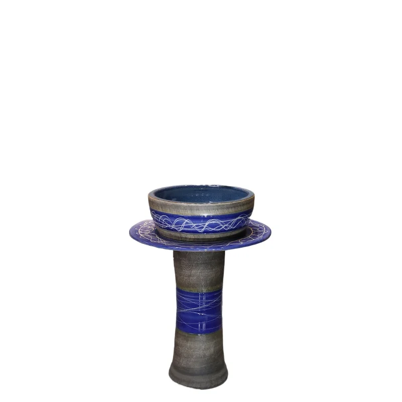 Blue and white line art column integrated ceramic washbasin floor-standing standing basin
Blue and white line art column integrated ceramic washbasin floor-standing standing basin