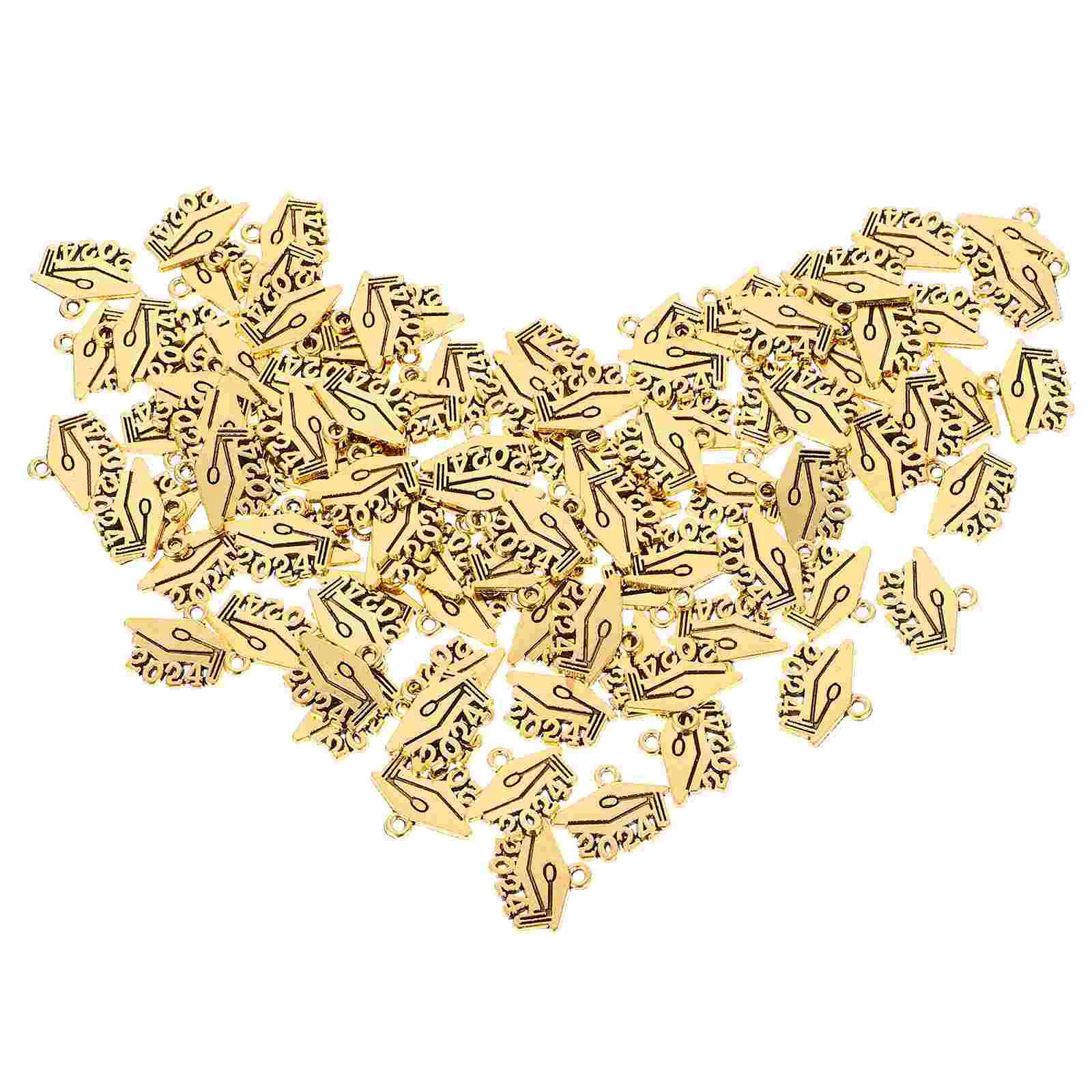 100 Pcs Prom Decorations 2024 Pendant Graduation Cap Metal Charms Memorial Pin for Golden
100 Pcs Prom Decorations 2024 Pendant Graduation Cap Metal Charms Memorial Pin for Golden