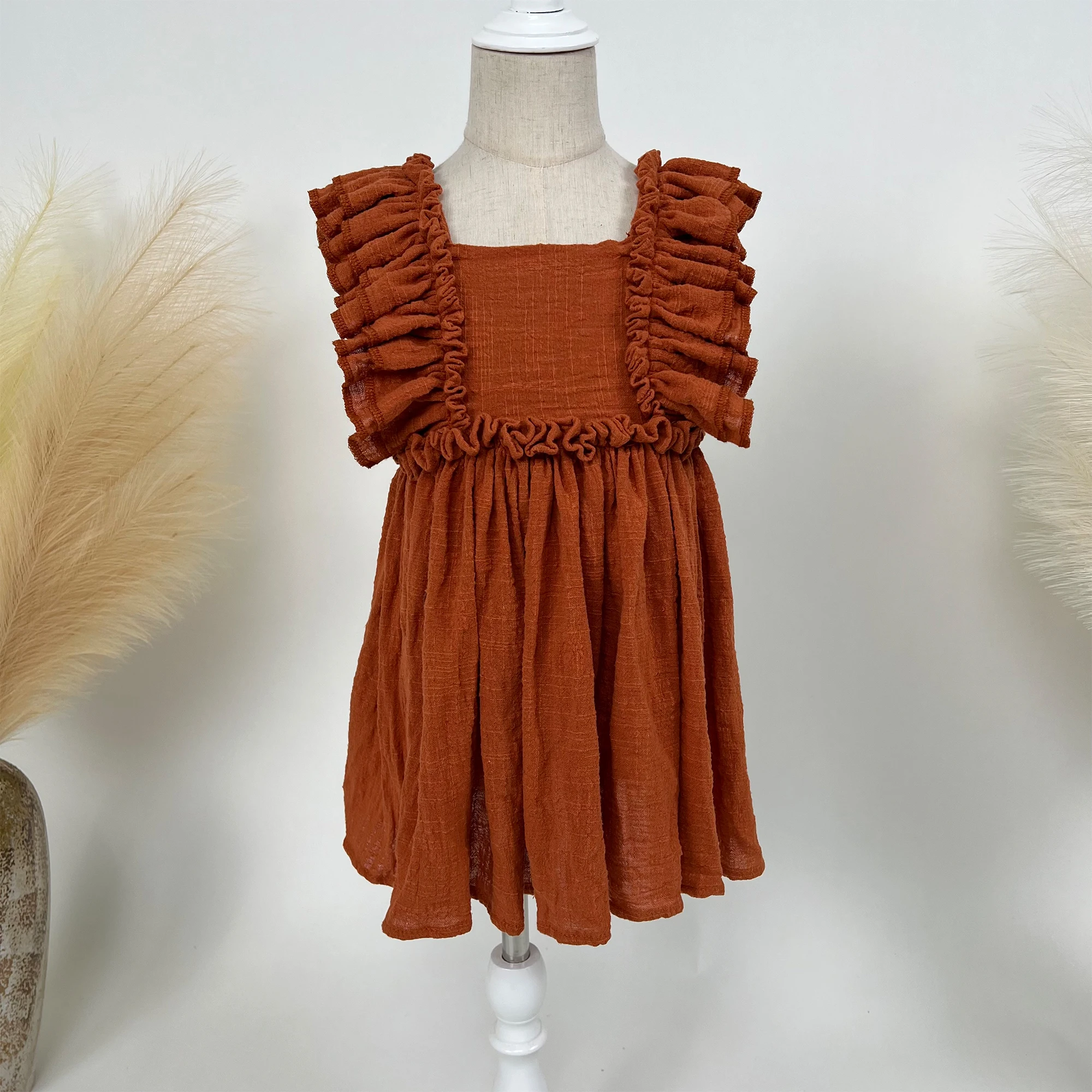 Don&Judy Boho Girls Wedding Party Dress Flower Girls Dresses Terracotta Ruffle Cotton Vestidos Kids Baby Toddler Party Ball Gown
Don&Judy Boho Girls Wedding Party Dress Flower Girls Dresses Terracotta Ruffle Cotton Vestidos Kids Baby Toddler Party Ball Gown