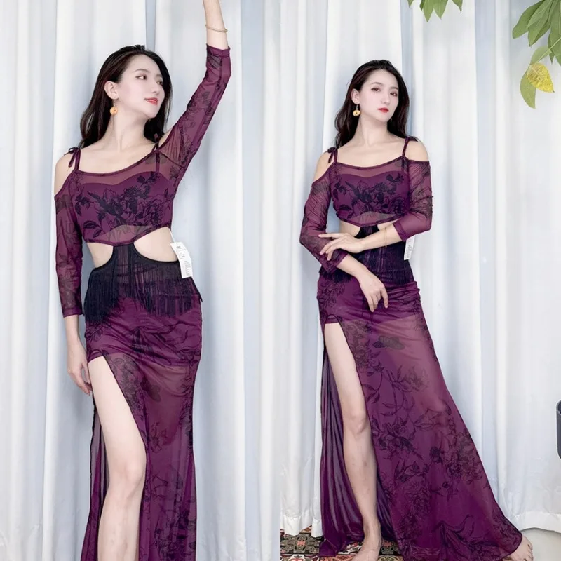 customized swegal women sexy belly dancewear practice outfit oriental dance costume black purple red printed mesh tassel dress
customized swegal women sexy belly dancewear practice outfit oriental dance costume black purple red printed mesh tassel dress