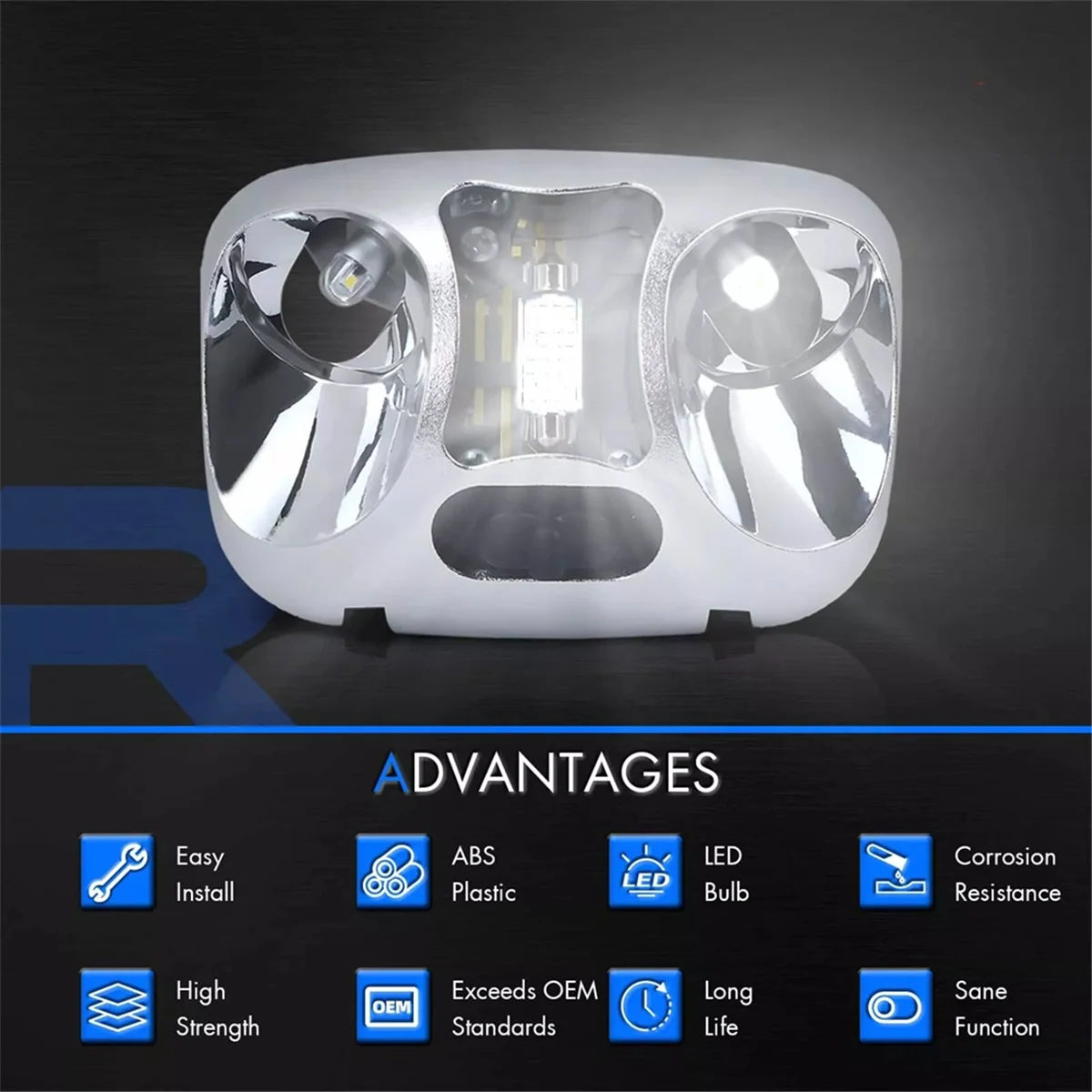 M53K_LED Interior Overhead Ceiling Roof Dome Light F37Z-13776-B for Ford
M53K_LED Interior Overhead Ceiling Roof Dome Light F37Z-13776-B for Ford