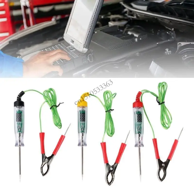 090E Digital Display Motorcycle Truck Electrical Circuit Tester Long Probe Pen Car Repair Automobile Diagnostic Tools
090E Digital Display Motorcycle Truck Electrical Circuit Tester Long Probe Pen Car Repair Automobile Diagnostic Tools