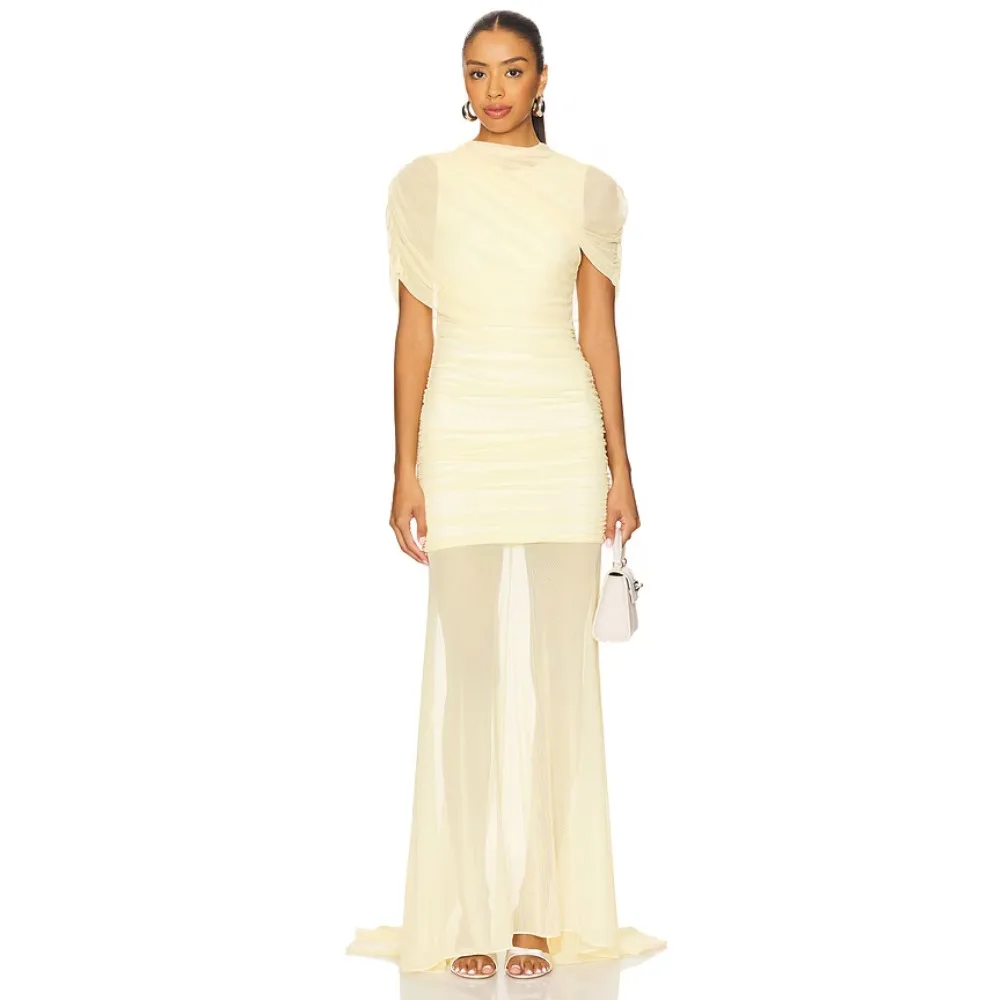Customized Light Yellow Evening Dresses Pleated Luxury Party Dress Sexy Illusion Long Elegant Formal Maxi Gowns for Women 2026
Customized Light Yellow Evening Dresses Pleated Luxury Party Dress Sexy Illusion Long Elegant Formal Maxi Gowns for Women 2026