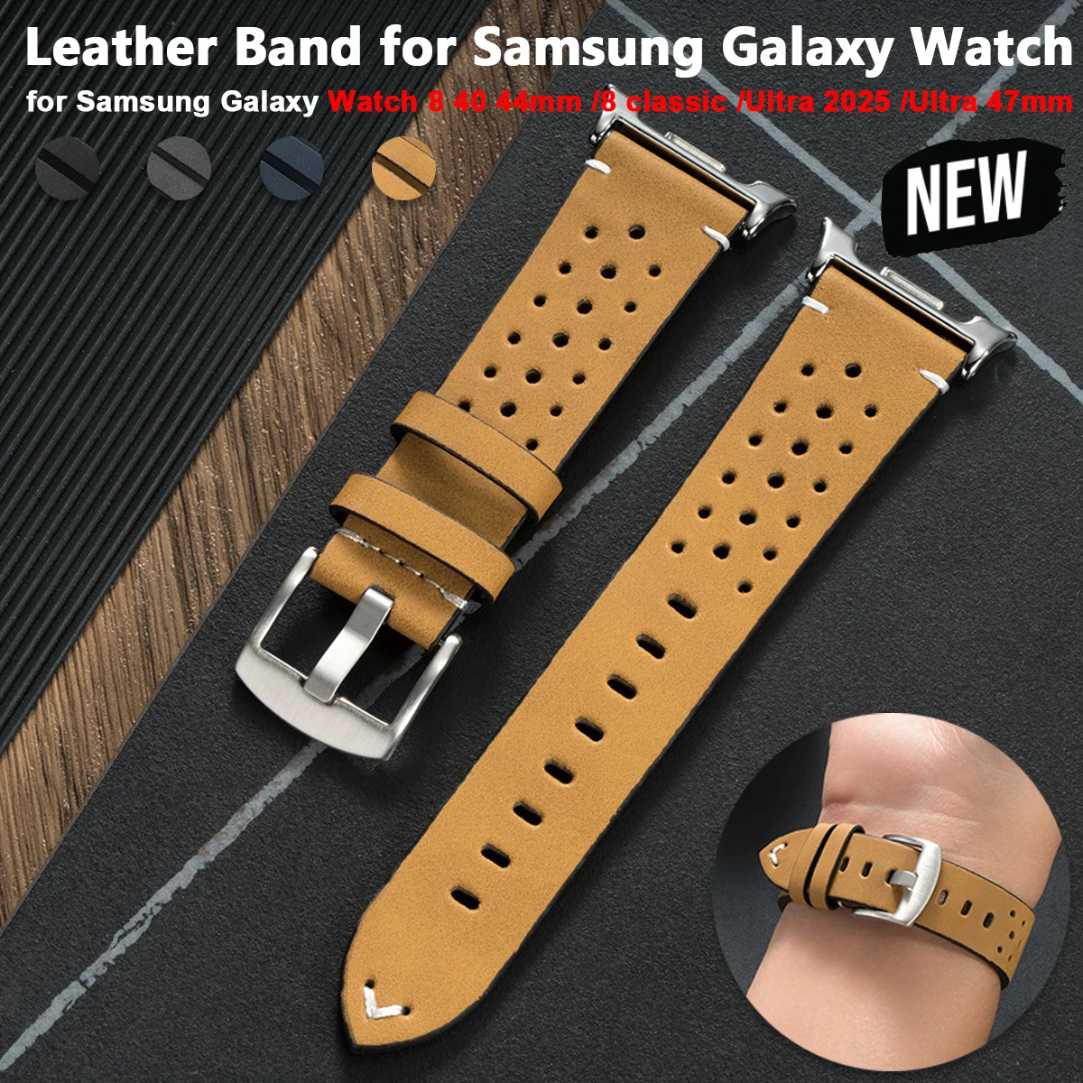 Мужской кожаный ремешок для часов для Samsung Galaxy Watch 8 Classic 46 мм/40 мм/44 мм, роскошный ремешок для Galaxy Ultra 2025 Correa, браслет
Мужской кожаный ремешок для часов для Samsung Galaxy Watch 8 Classic 46 мм/40 мм/44 мм, роскошный ремешок для Galaxy Ultra 2025 Correa, браслет