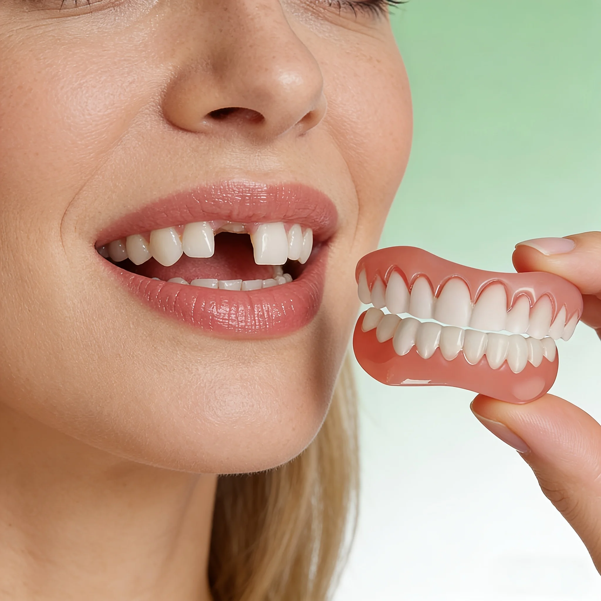 Temporary Cosmetic Teeth Cover Set, cosmetic dental veneers, clip-on soft veneers, flexible to fit a variety of tooth shapes, suitable for daily use and parties, essential for oral beauty
Temporary Cosmetic Teeth Cover Set, cosmetic dental veneers, clip-on soft veneers, flexible to fit a variety of tooth shapes, suitable for daily use and parties, essential for oral beauty