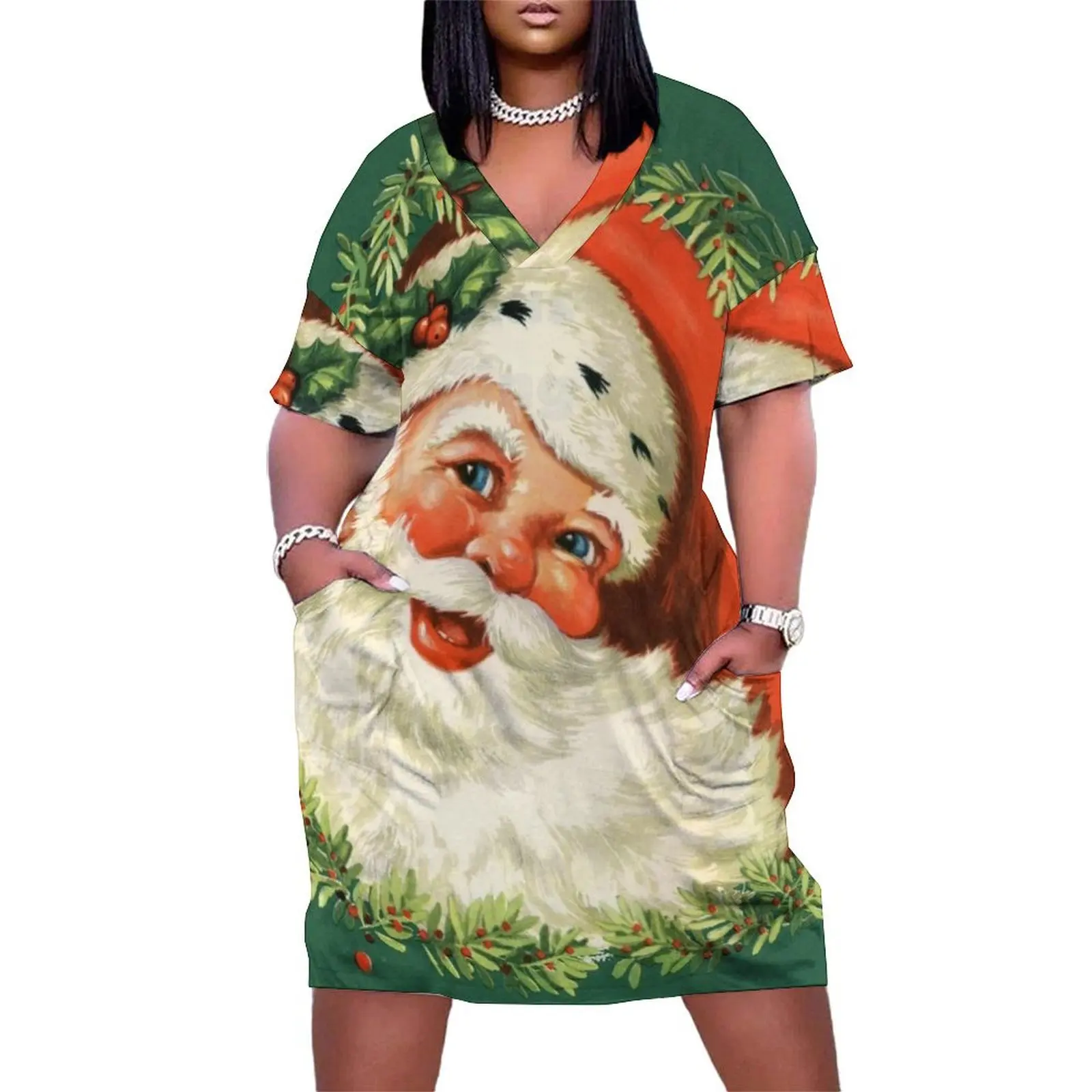 Vintage traditional Santa Claus Loose Pocket Dress cute dress evening dress elegant dresses for women
Vintage traditional Santa Claus Loose Pocket Dress cute dress evening dress elegant dresses for women
