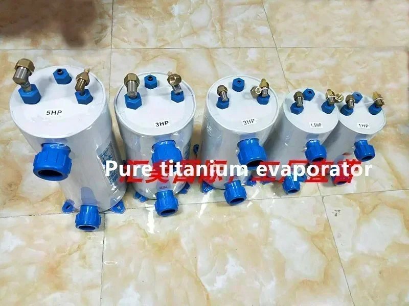 Pure titanium evaporator. Vertical titanium tube heat exchanger. Seawater and fresh water titanium gun.
Pure titanium evaporator. Vertical titanium tube heat exchanger. Seawater and fresh water titanium gun.