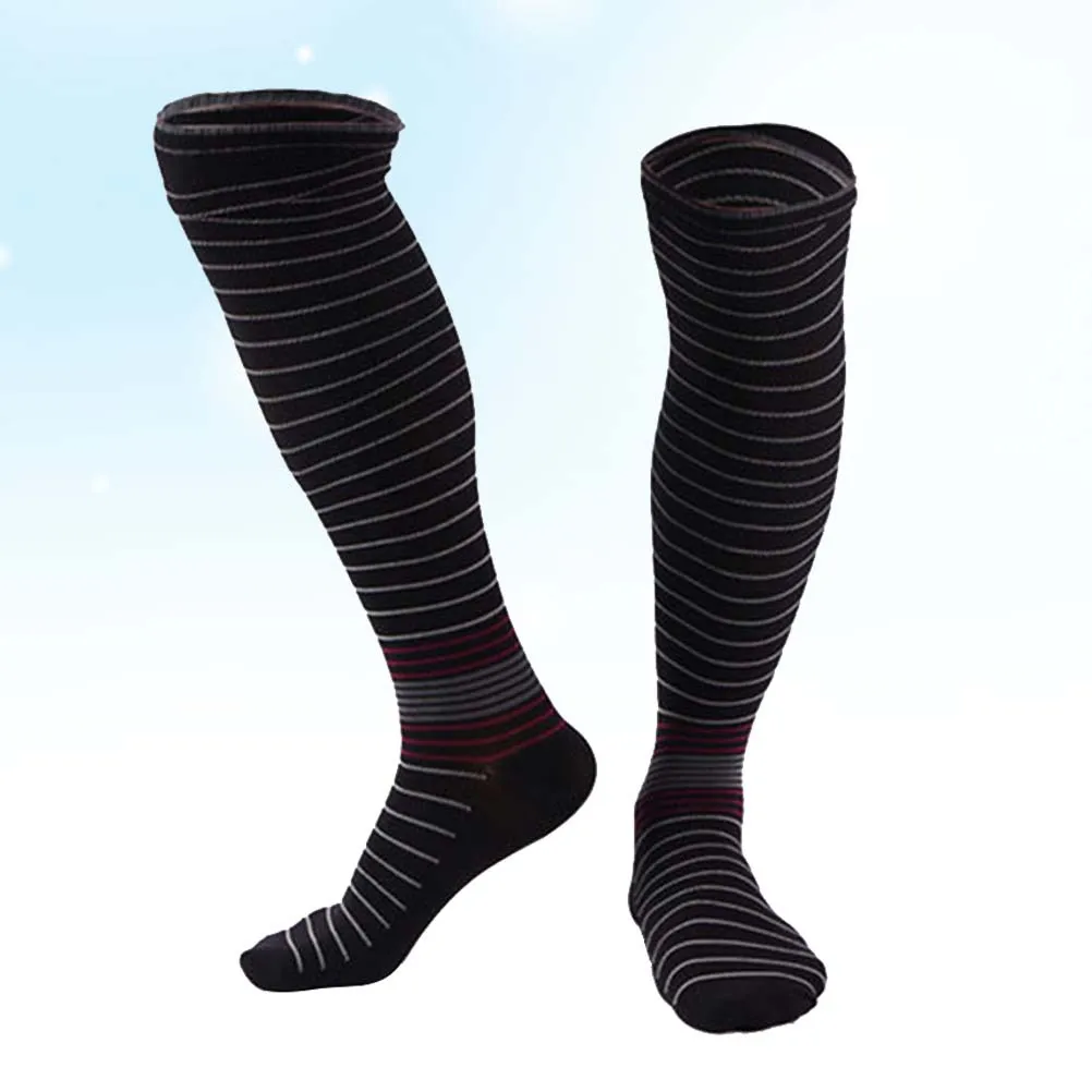 Men Compression Socks Knee High Striped Cotton Stretch Hosiery for Running Sports Travel Outdoor M Compression Socks
Men Compression Socks Knee High Striped Cotton Stretch Hosiery for Running Sports Travel Outdoor M Compression Socks