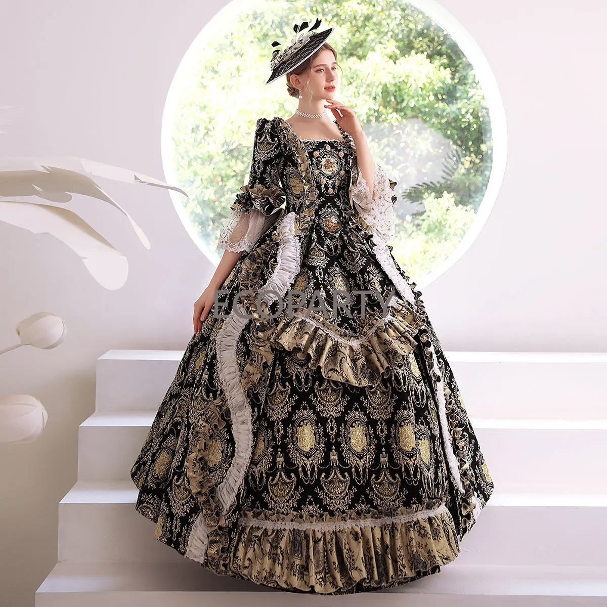 1pc custom made ecoparty Queen Marie Antoinette Rococo Ball Gown Black / Gold Womens Grunge Gothic Clothing Fancy Dress Costume
1pc custom made ecoparty Queen Marie Antoinette Rococo Ball Gown Black / Gold Womens Grunge Gothic Clothing Fancy Dress Costume
